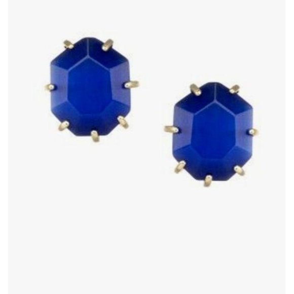 Kendra Scott Cobalt Blue Cat’s Eye Morgan Studs
